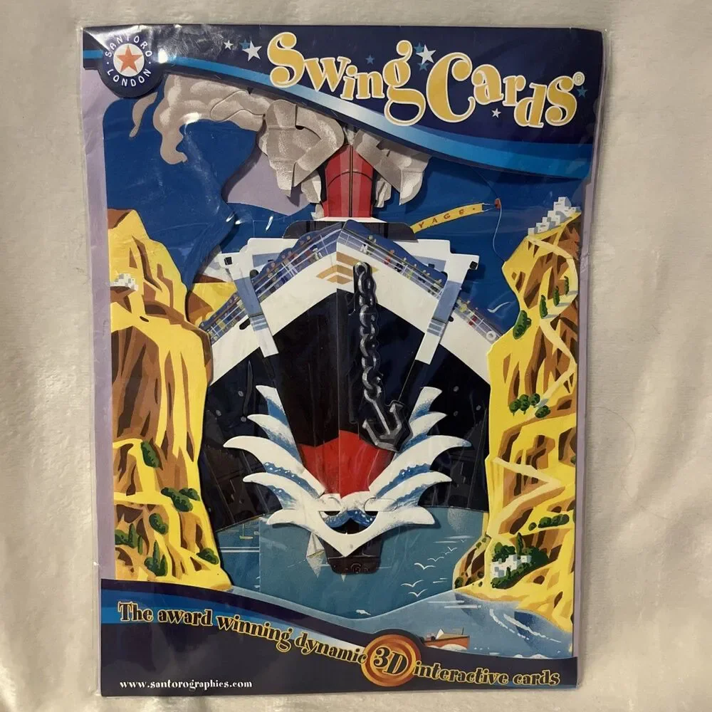 Vtg Santoro Graphics 3D Interactive Swing Cards Ship